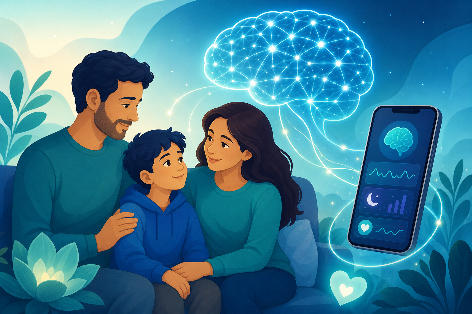 Family empowered by AI health app for epilepsy